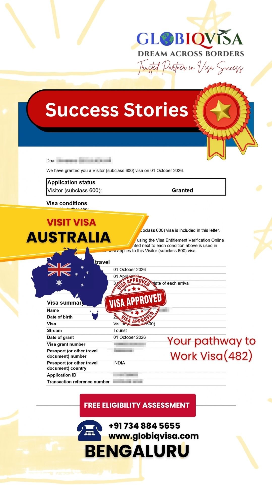 Australia Visit Visa Approved