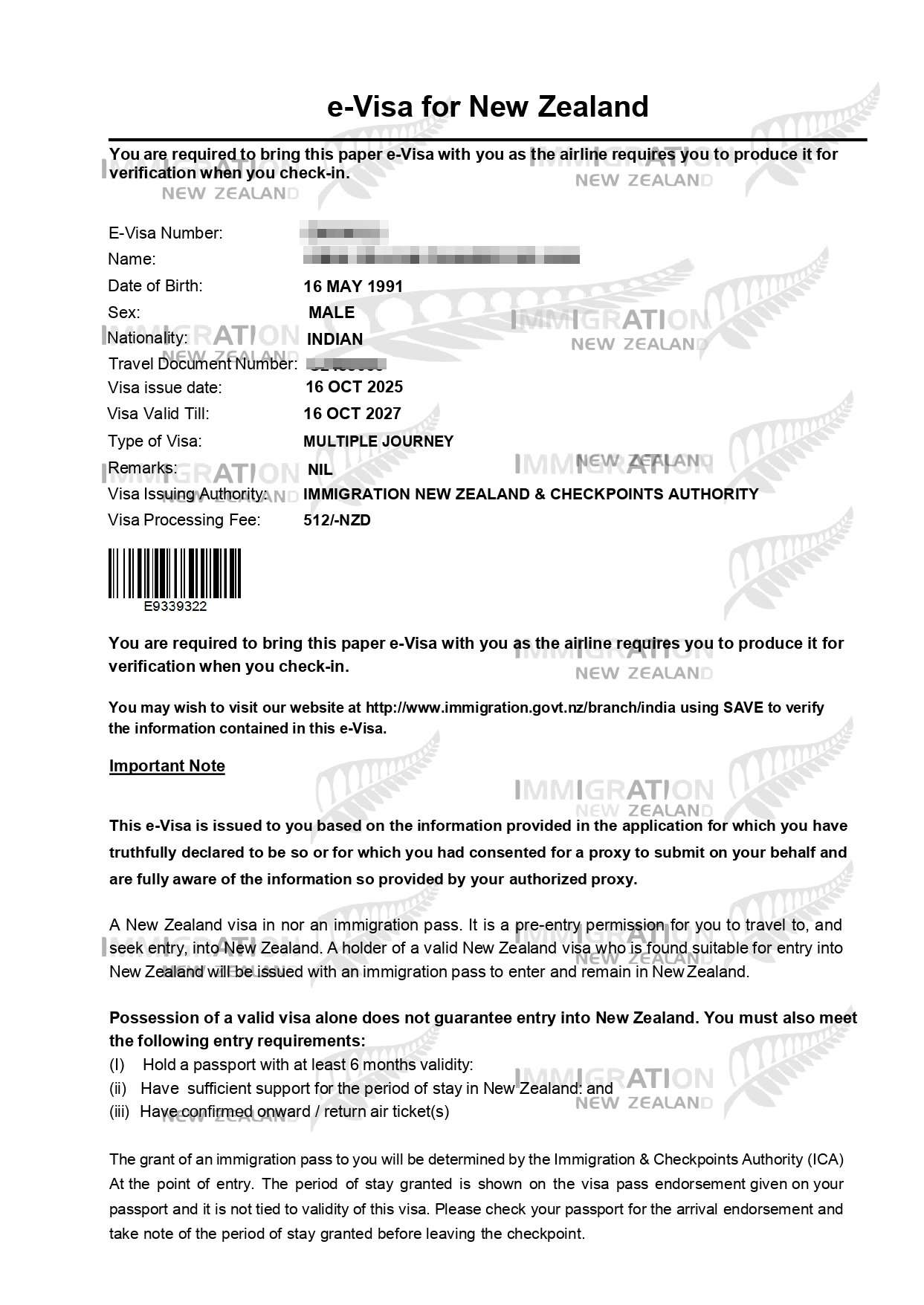 New Zealand Visa Approved - Vibin